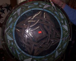 STAINED GLASS PANEL--AS FOUND