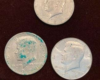 3 Half Dollar Coins