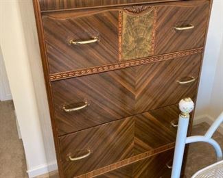 Art Deco Waterfall Highboy Dresser