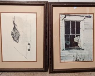Two Framed Andrew Wyeth Prints