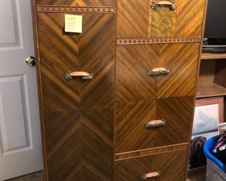 Vintage Waterfall Cedar and Pine Armoire and Dresser