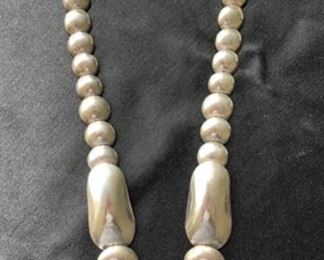 Sterling silver necklace, Necklace, reversible