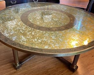 Gold Leaf Inlaid Coffee Table