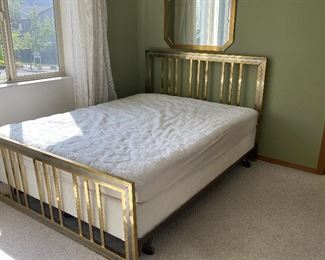 queen brass bed / mattress set is wool wrapped foam/Canada product....sold separate