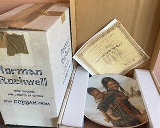 Norman Rockwell Gorham Collectors Plates ++