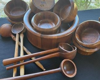 Denmark wood ware...many new in boxes...few used 