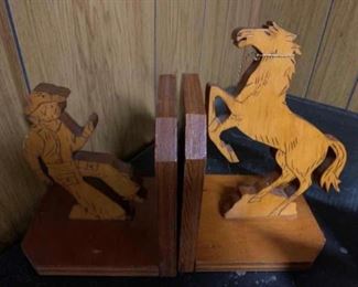 Bookends - Cowboy and Horse