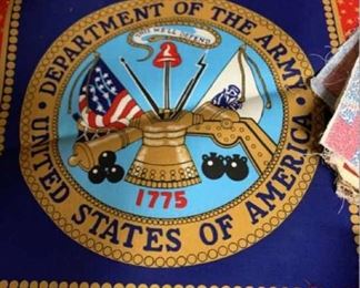 US Army Quilting or Pillow Square Fabric