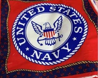 US Navy Quilting or Pillow Square Fabric