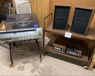 Vintage Stereo Equipment, Receiver, 8 Track Recorder, 8 Track Players, Phonograph, Record Player