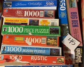 Vintage Puzzles Milton Bradley, More 1000 piece puzzles