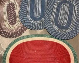 Oval braided rugs