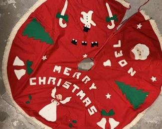 Vintage felt Christmas tree skirt