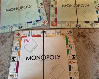 Old Monopoly Boards vintage