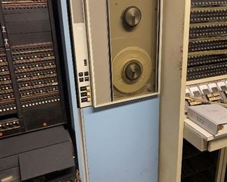 Vintage UDTS Magnetic tape storage unit with Kennedy Model 9000 open reel tape drive.  