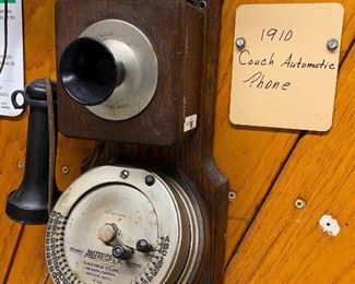 1910 Couch Automatic telephone   (Photos by BC) 