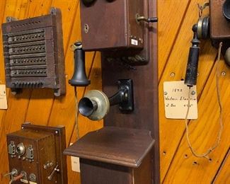 1893 Western Electric two box oak telephone   (Photos by BC) 