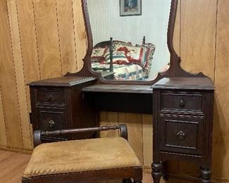 1920's vanity and bench 