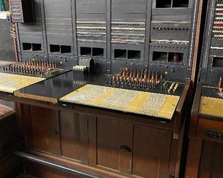 This is a Western Electric 3A  Switchboard that was removed from the Greenwood Telico office in Austin, TX in the late 1980s.   It was President L. B. Johnson's disaster switchboard that would have handled the calls if there had been any form of disaster while he was visiting his home state of Texas while serving as President of the United States of America.    (Photos by BC)  ...To Register and To Bid go to https://capitolsalesservices.hibid.com... 
