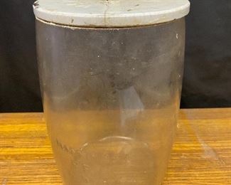 Antique Edison Glass Wet Battery Jar ...To Register and To Bid go to https://capitolsalesservices.hibid.com..