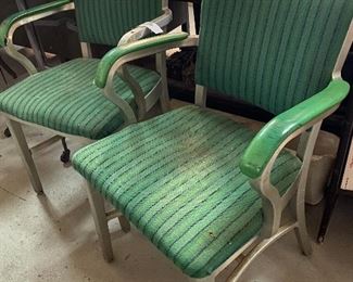Park of vintage mid century Good Form arm office chairs by General Fireproofing Co of Youngstown, Ohio used at Southwestern Bell Telephone. ...To Register and To Bid go to https://capitolsalesservices.hibid.com..