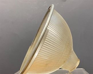 Hard to find 1920's Holophane Light Shade No 922  with a Mustache cover.     (Photos by BC of Capitol Sales Services ) ...To Register and To Bid go to https://capitolsalesservices.hibid.com..