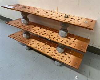 Central office ground bar consisting of three thick copper plates.   Very industrial and can be repurposed into a cool shelving unit etc.  Never been used and was made 30 years ago. ...To Register and To Bid go to https://capitolsalesservices.hibid.com..