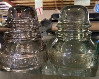 California glass insulators CD 152 ...To Register and To Bid go to https://capitolsalesservices.hibid.com..