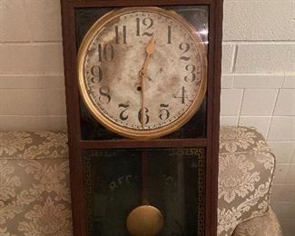 Antique Regulator clock ...To Register and To Bid go to https://capitolsalesservices.hibid.com... 