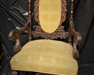 Antique Flemish style arm chair   (Photos by BC) 