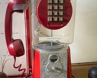 1970s Gumball Machine Telephone...To Register and To Bid go to https://capitolsalesservices.hibid.com... 