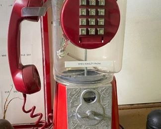 1970s Gumball Machine Telephone...To Register and To Bid go to https://capitolsalesservices.hibid.com...