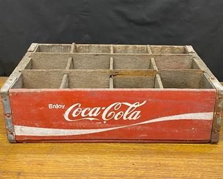 Vintage wood Coca Cola 12 bottle crate ...To Register and To Bid go to https://capitolsalesservices.hibid.com... 