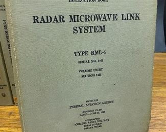 Instruction volume books on Radar Microwave line System Type RML-4...To Register and To Bid go to https://capitolsalesservices.hibid.com... 