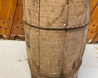 Old wooden barrel used in old hardware stores to hold nails etc.  ...To Register and To Bid go to https://capitolsalesservices.hibid.com... 