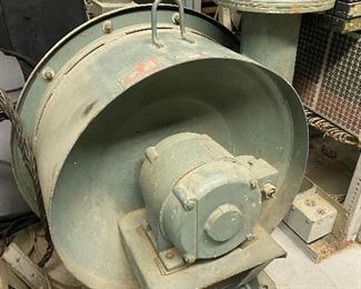 Lamson air compressor for a  Pneumatic tube systems that department stores use to sent cash and receipts at check out up to a central office in the department store.  This example was rescued from Odessa, TX....To Register and To Bid go to https://capitolsalesservices.hibid.com... 