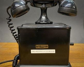 1940s telephone made in Western Electric's Belgium factory   (Photos by BC)  ...To Register and To Bid go to https://capitolsalesservices.hibid.com... 