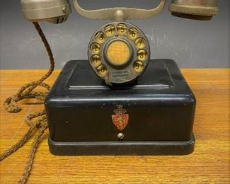 1920's telephone made in Western Electric's Belguim factory for the European market  (Photos by BC) 