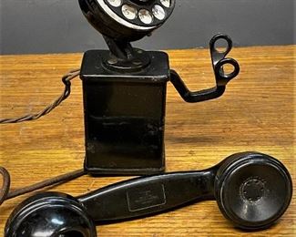 Old Western Electric C-type hang-up handset telephone.  (Photos by BC of Capitol Sales Services ) ...To Register and To Bid go to https://capitolsalesservices.hibid.com... 