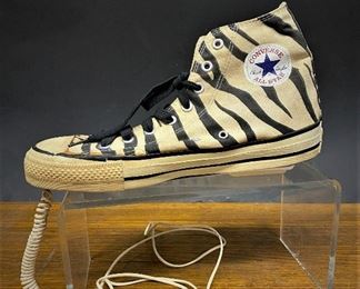Converse high top shoe telephone   (Photos by BC of Capitol Sales Services ) ...To Register and To Bid go to https://capitolsalesservices.hibid.com... 