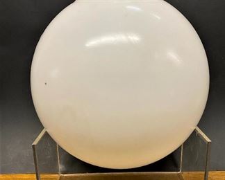 Vintage mid century large milk glass ceiling light fixture globe ...To Register and To Bid go to https://capitolsalesservices.hibid.com... 