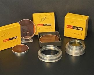 Vintage Kodak Lens hood and filters   (Photos by BC)  ...To Register and To Bid go to https://capitolsalesservices.hibid.com... 