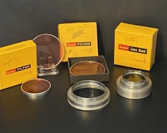 Vintage Kodak Lens hood and filters (Photos by BC) ...To Register and To Bid go to https://capitolsalesservices.hibid.com...