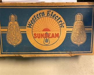 Western Electric Mazda Sunbeam light bulbs ...To Register and To Bid go to https://capitolsalesservices.hibid.com... 