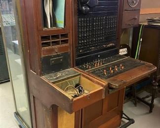 1912 Western Electric Switchboard cord board that was used by the Sylvester Texas Telephone Company  (Photos by BC) ...To Register and To Bid go to https://capitolsalesservices.hibid.com... 