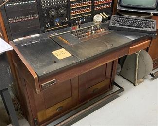 Western Electric local trunk test desk with later addition CRT ...To Register and To Bid go to https://capitolsalesservices.hibid.com... 