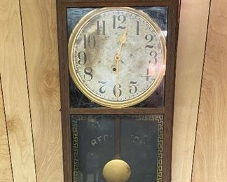 Antique Regulator Clock...To Register and To Bid go to https://capitolsalesservices.hibid.com... 