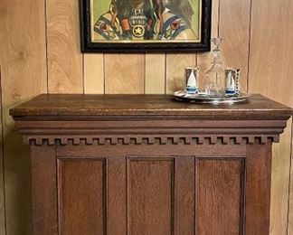 Antique butler server cabinet   (Photos by BC) ...To Register and To Bid go to https://capitolsalesservices.hibid.com... 