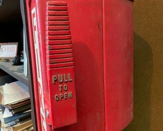 Vintage red Emergency call box..To Register and To Bid go to https://capitolsalesservices.hibid.com... 