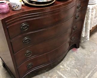 Bow front dresser